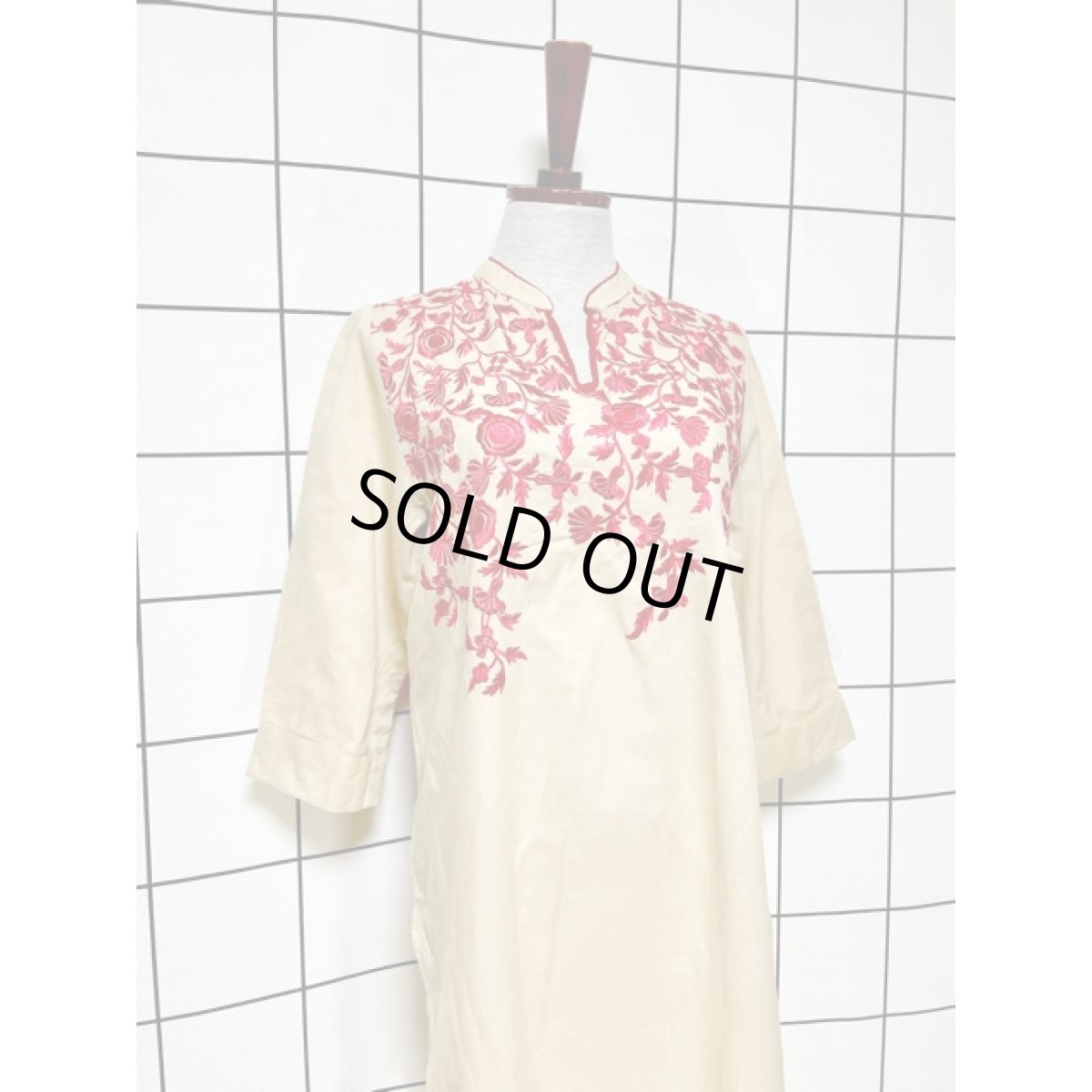 画像4: 刺繍 フォークロア レトロ USA古着 ヴィンテージワンピース (4)