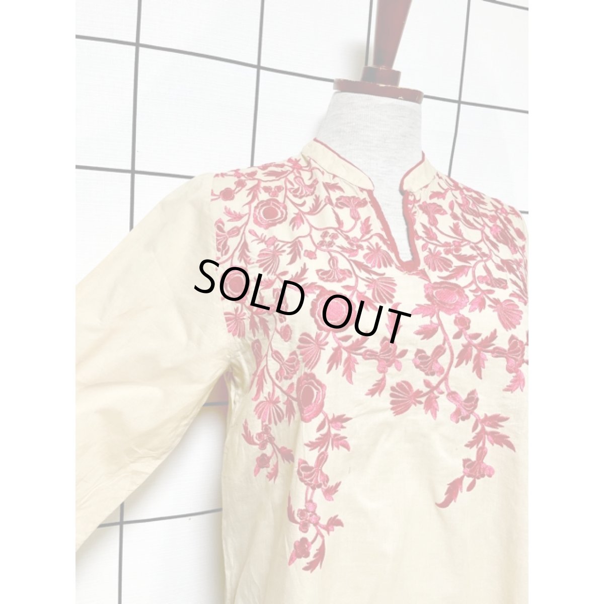 画像7: 刺繍 フォークロア レトロ USA古着 ヴィンテージワンピース (7)