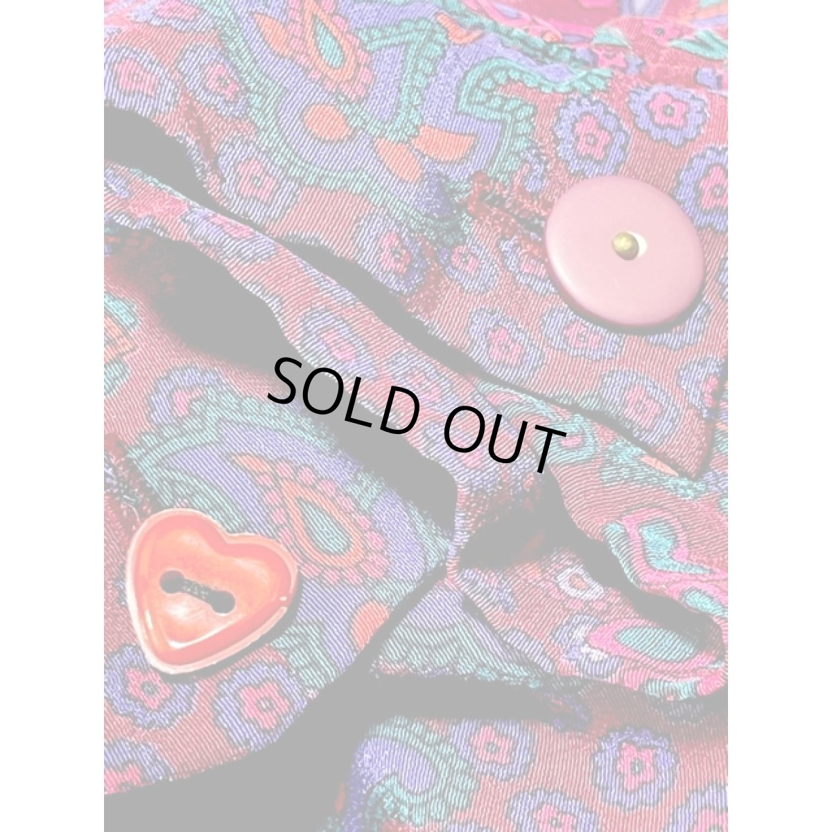 画像14: ペイズリーモチーフ ウエストゴム レトロ USA古着 ヴィンテージワンピース (14)