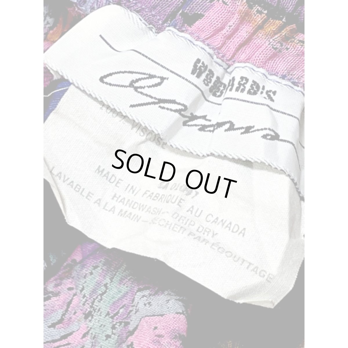 画像11: CANADA製 アート柄 ウエストゴム レトロ古着 ヴィンテージスカート (11)