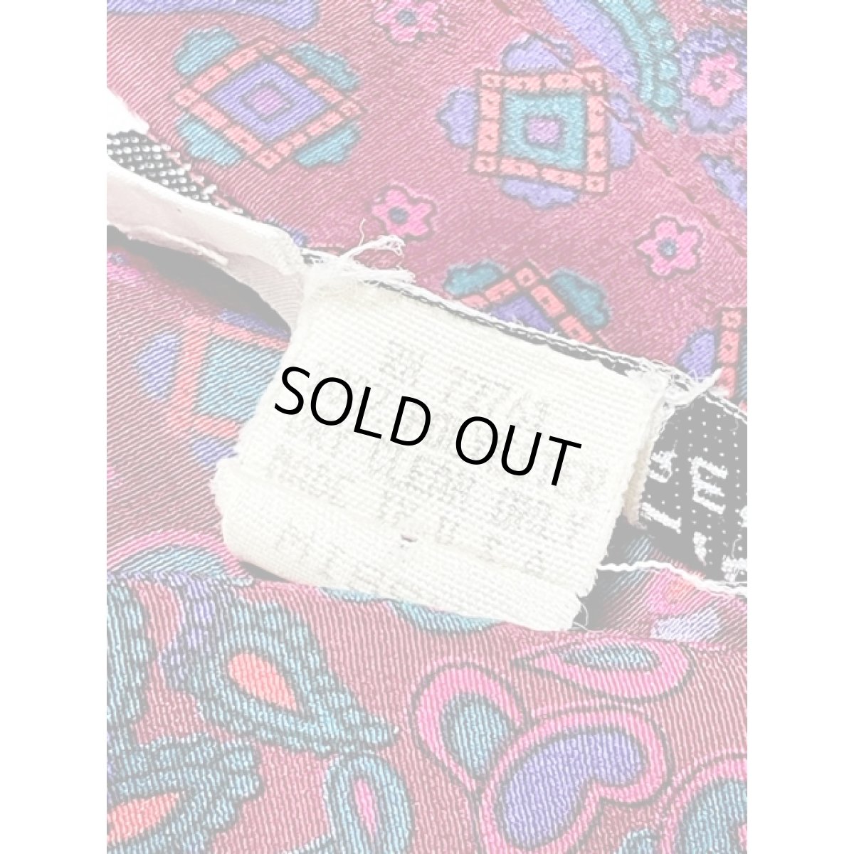 画像15: ペイズリーモチーフ ウエストゴム レトロ USA古着 ヴィンテージワンピース (15)