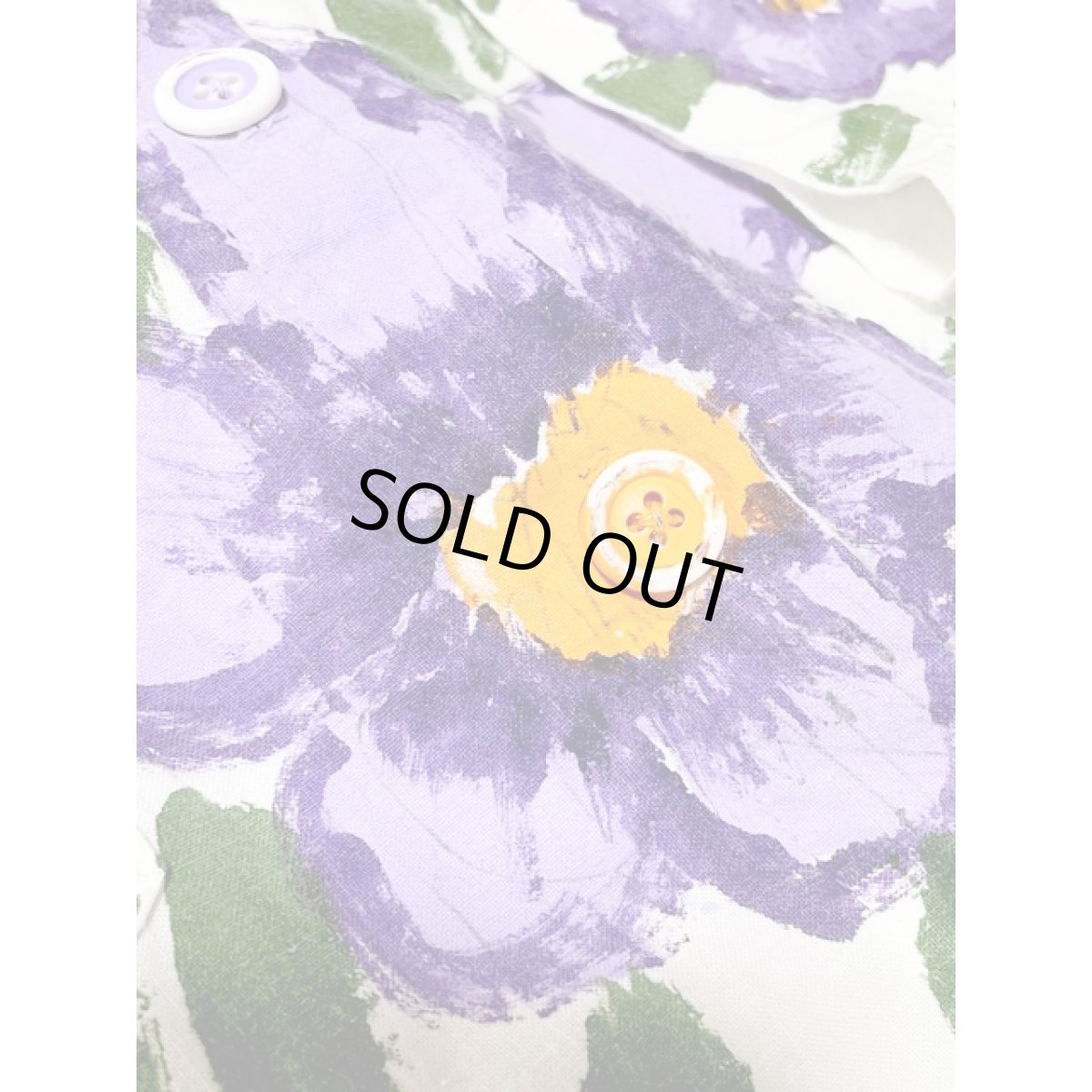 画像13: 花柄 アシンメトリープリント ホワイト ウエストゴム レトロ USA古着  ヴィンテージオールインワン (13)