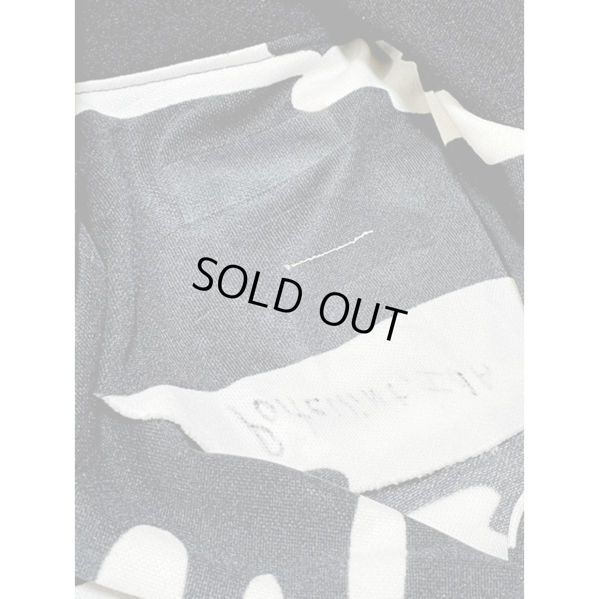 画像12: モノクロ アート柄 レトロ 長袖 ヨーロッパ古着 ヴィンテージワンピース (12)