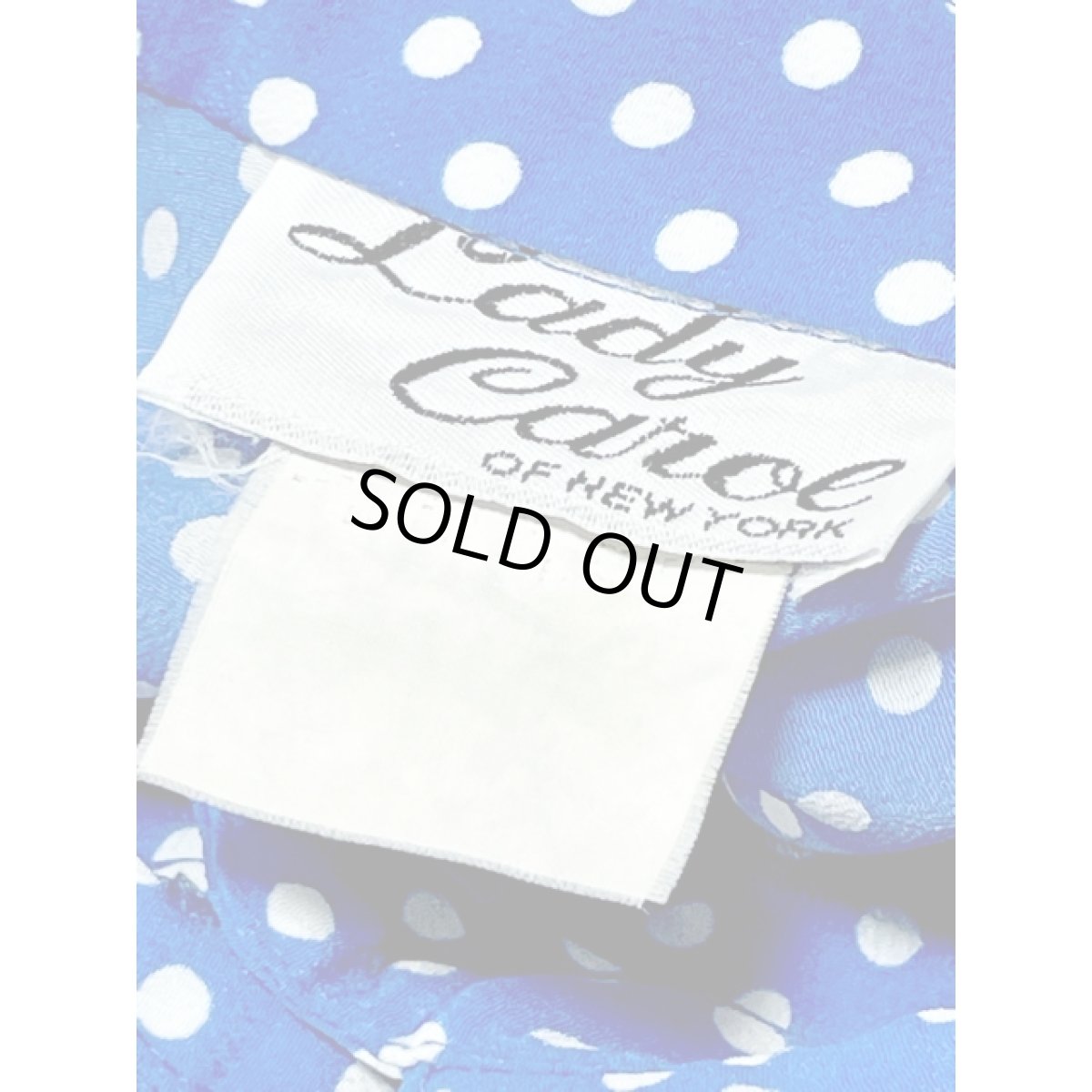 画像12: 水玉ドット UNIONMADE ベルト付き ウエストゴム レトロ 長袖 USA古着 ヴィンテージワンピース (12)