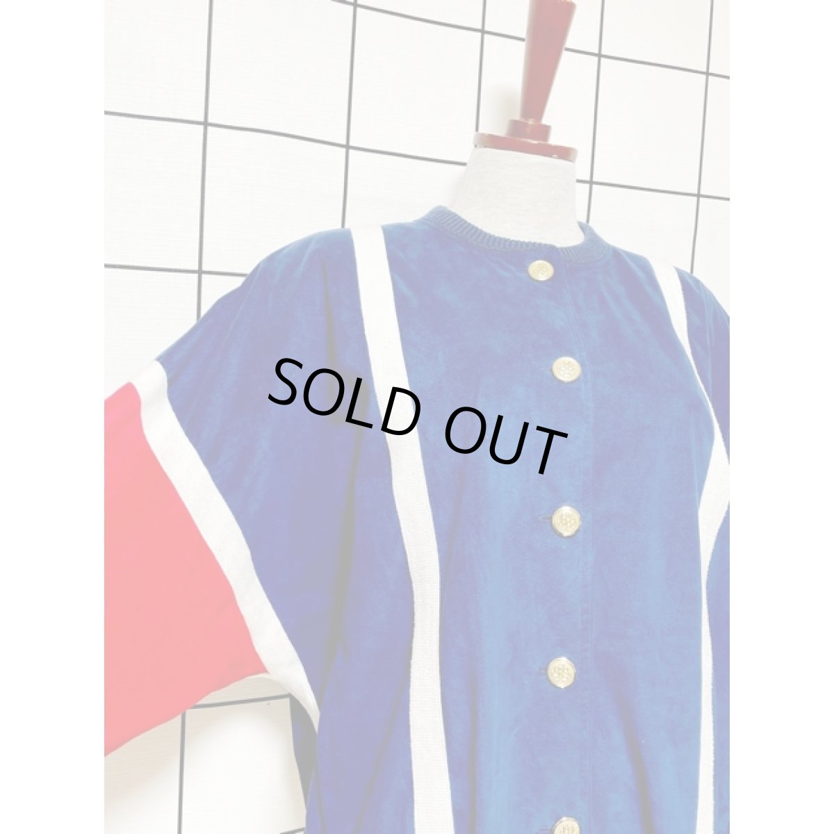 画像6: ネイビー ホワイト レッド レトロ ヨーロッパ古着 ジャンパー ヴィンテージブルゾンジャケット (6)