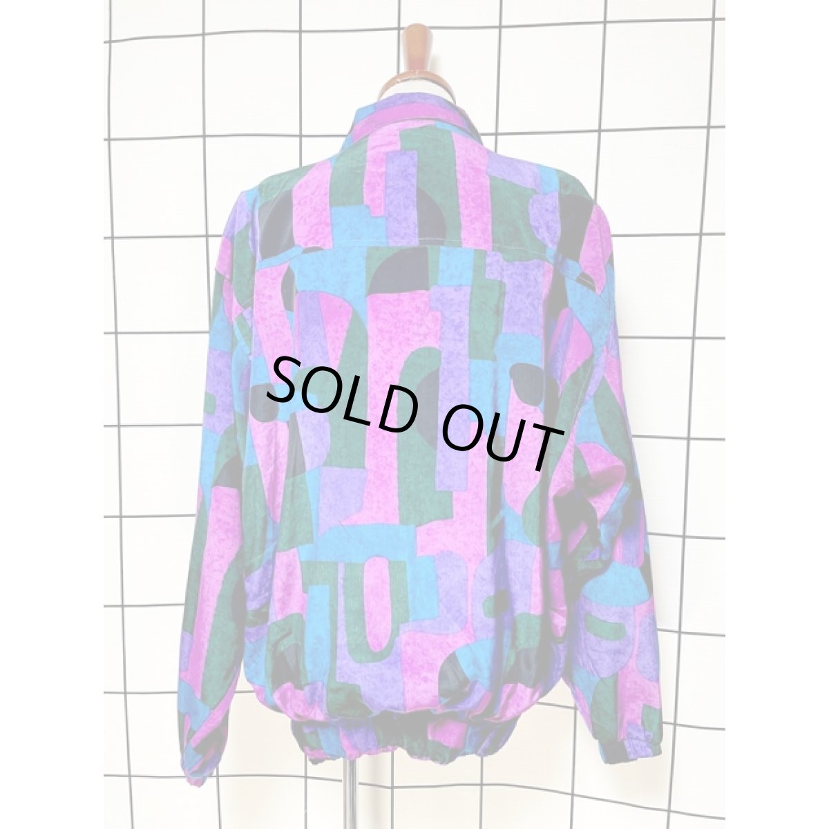 画像2: マルチカラー レトロ USA古着 ジャンパー ヴィンテージブルゾンジャケット (2)