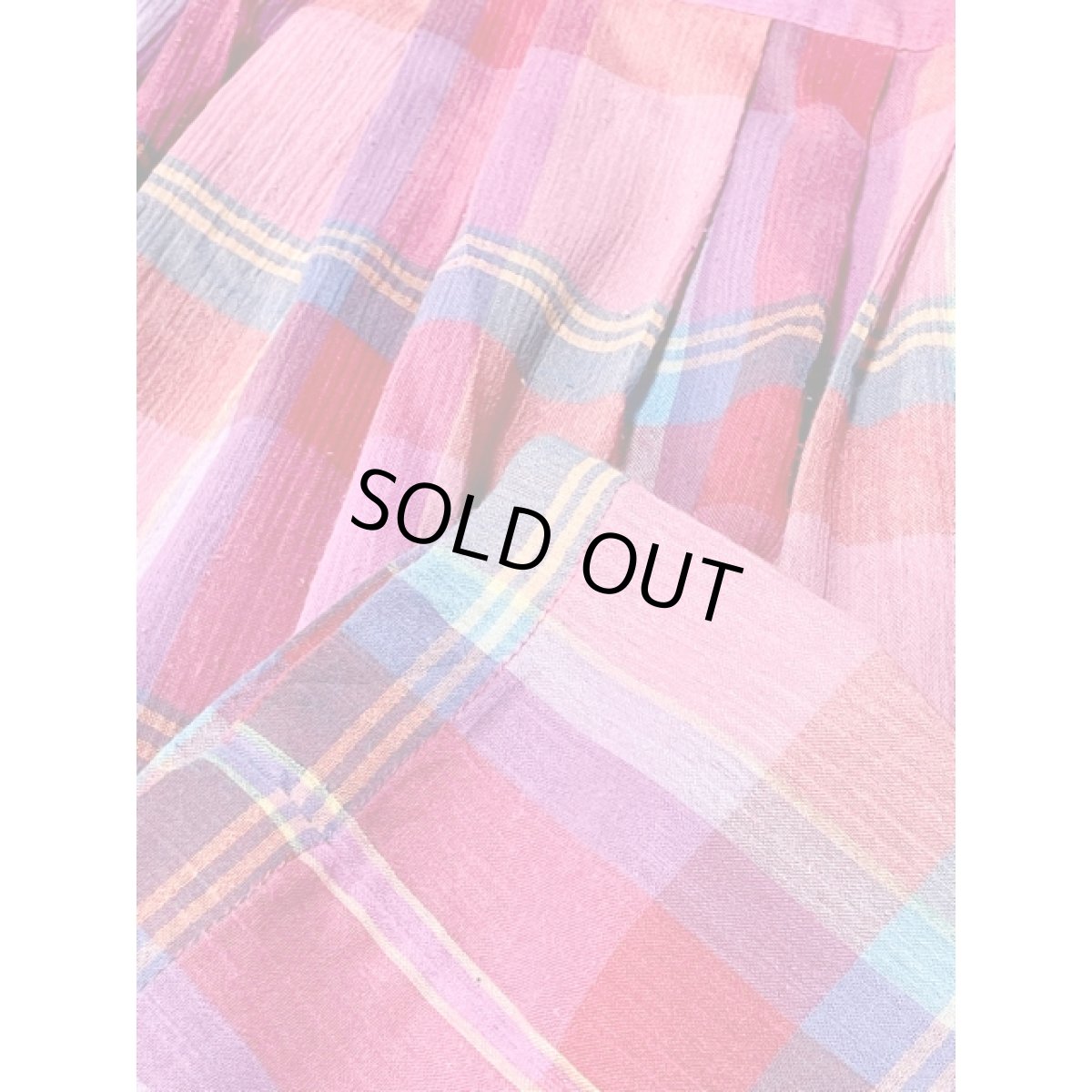 画像6: チェック柄 ウエストゴム レトロ USA古着 ヴィンテージスカート (6)