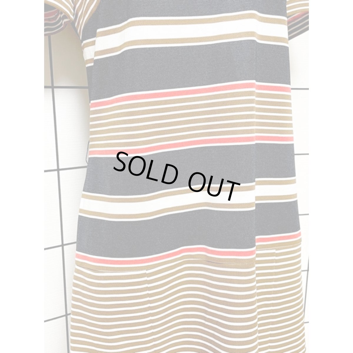 画像7: 70's ボーダー タートルネック レトロモダン ヨーロッパ古着 ヴィンテージワンピース (7)