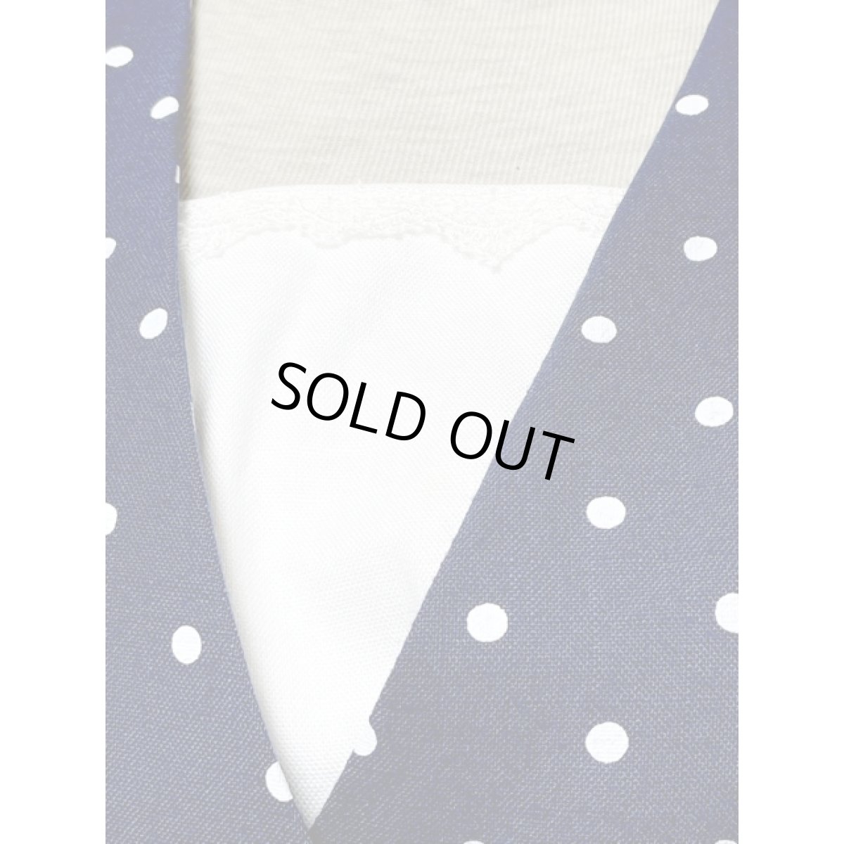 画像6: ドット 前開き ホワイト ネイビー レトロ USA古着 ヴィンテージワンピース (6)