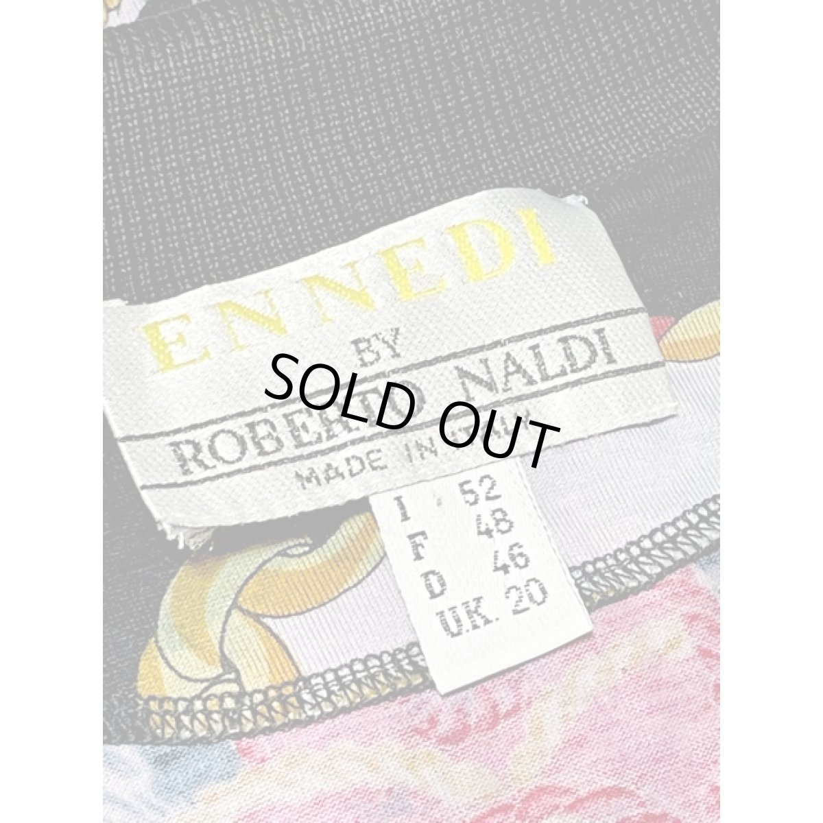 画像14: Italy製 スカーフ柄 前開き レトロ ヨーロッパ古着 ヴィンテージワンピース (14)