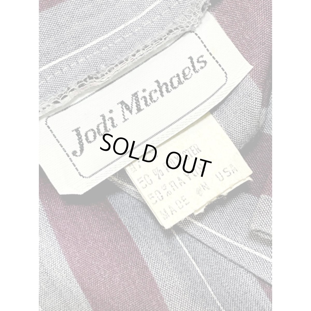 画像15: ストライプ ウエストゴム レトロ USA古着 ヴィンテージオールインワン (15)