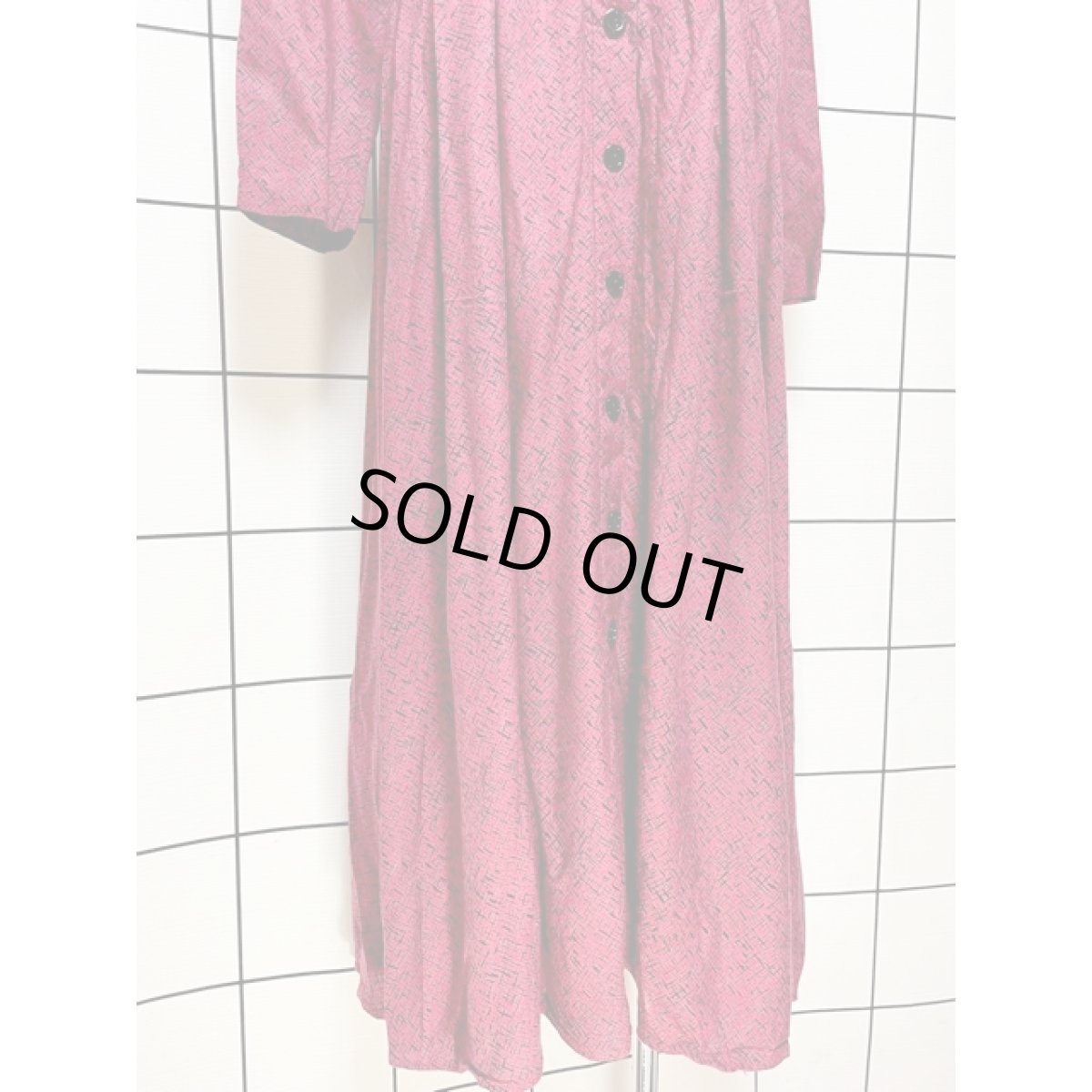 画像9: ベロア襟 レイヤード調 バックリボン レトロ USA古着 ヴィンテージワンピース (9)