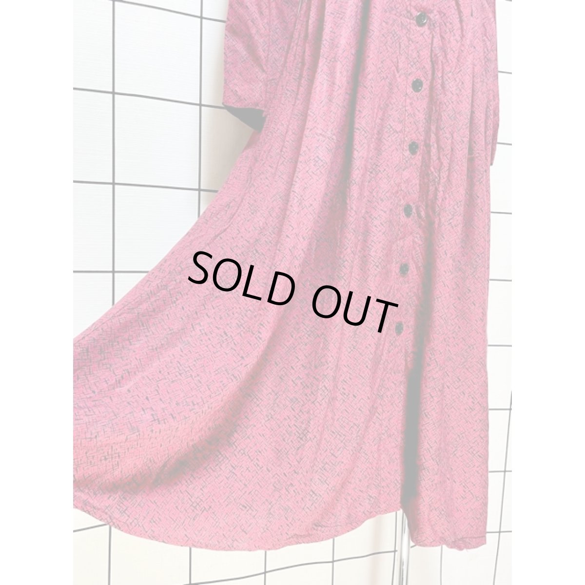 画像10: ベロア襟 レイヤード調 バックリボン レトロ USA古着 ヴィンテージワンピース (10)