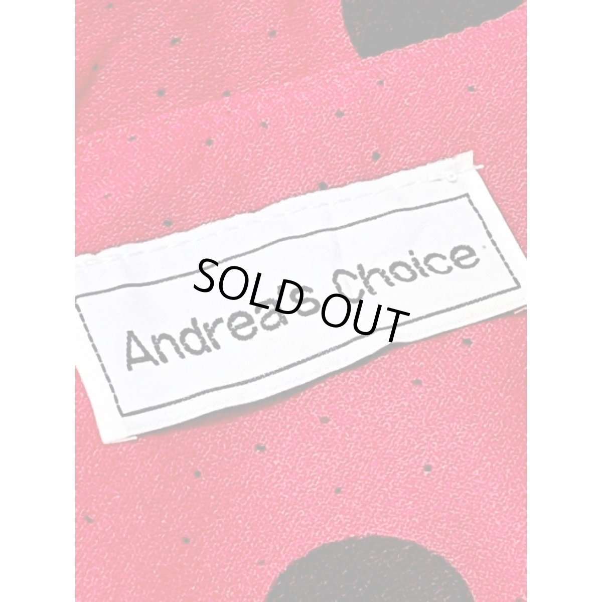 画像13: ドット ピンドット レッド ブラック ウエストゴム レトロ 長袖 USA古着 ヴィンテージワンピース (13)