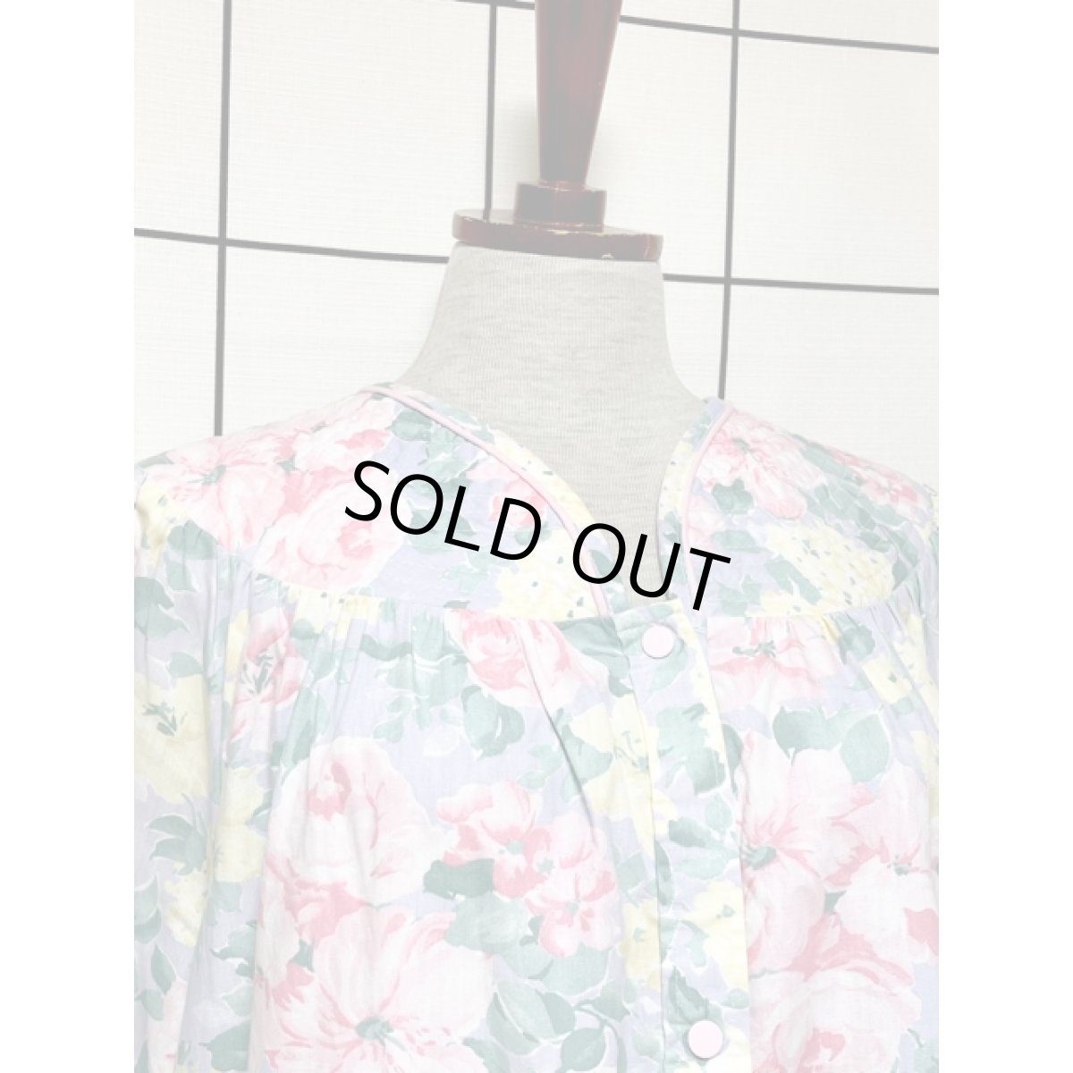 画像6: 花柄 前開き ホック式 レトロ USA古着 ヴィンテージワンピース (6)