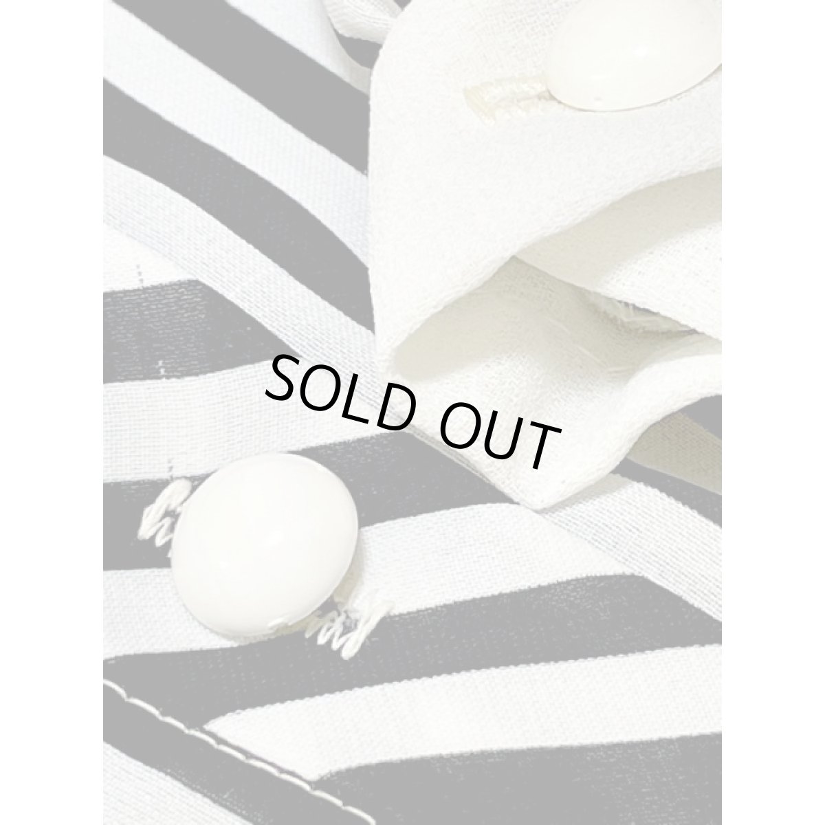 画像11: モノクロ ストライプ ウエストゴム レトロ USA古着 ヴィンテージワンピース (11)