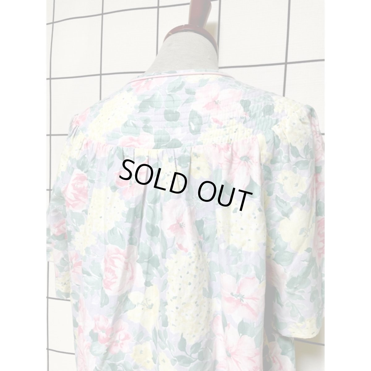 画像3: 花柄 前開き ホック式 レトロ USA古着 ヴィンテージワンピース (3)