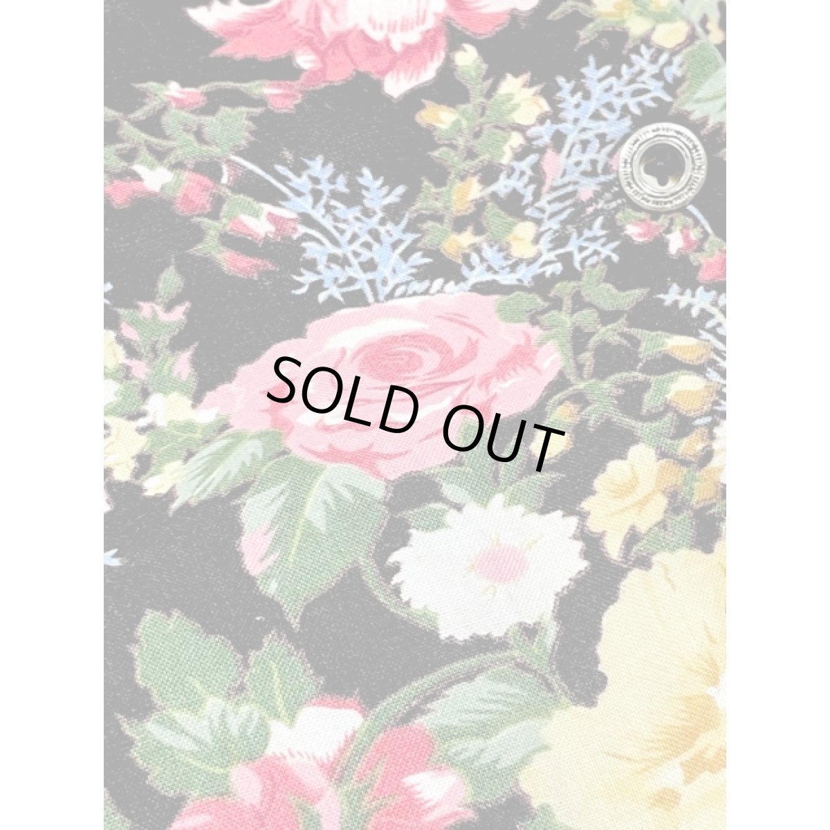 画像10: 花柄 ブラック レトロ USA古着 シャツ ヴィンテージブラウス (10)