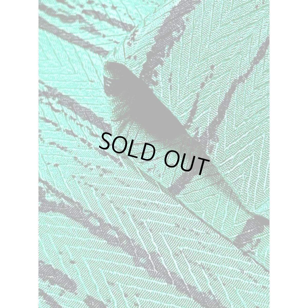 画像12: アート柄 グリーン ブラック ウエストゴム レトロ 長袖 USA古着 ヴィンテージワンピース (12)