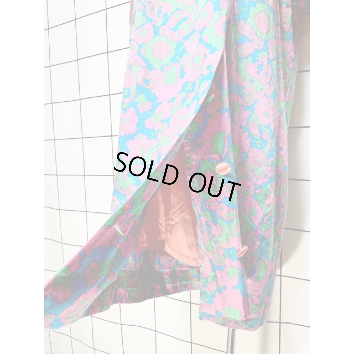 画像9: レトロサイケ レース 花柄 レトロ USA古着 ヴィンテージワンピース (9)