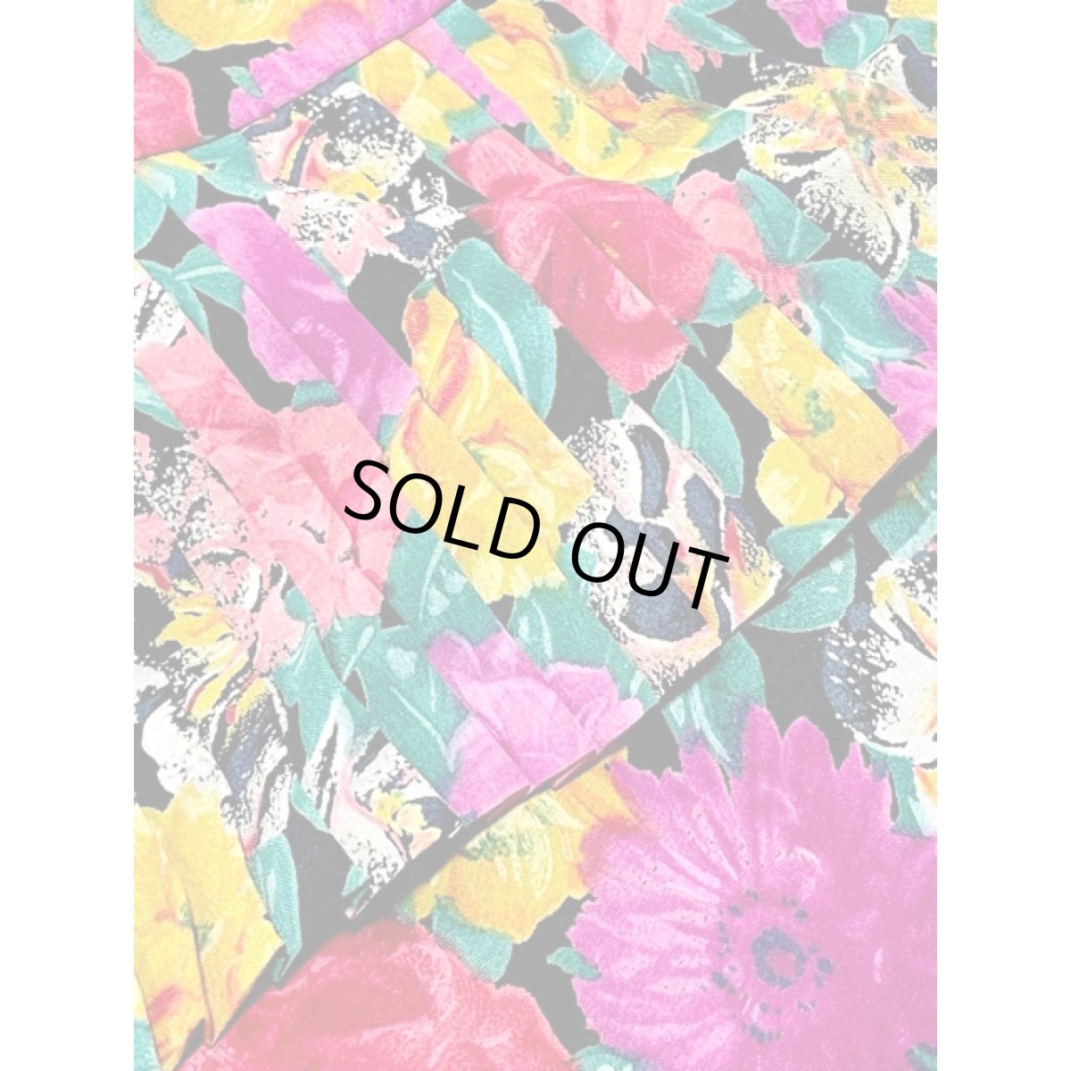 画像14: 総花柄 パフスリーブ 半袖 レトロ USA古着 ヴィンテージワンピース (14)