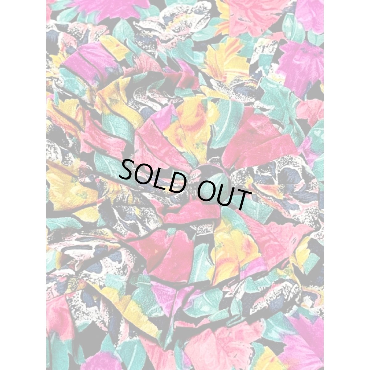 画像13: 総花柄 パフスリーブ 半袖 レトロ USA古着 ヴィンテージワンピース (13)