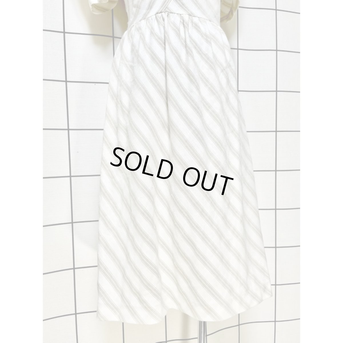 画像8: ストライプ TALON レトロ USA古着 ヴィンテージワンピース (8)