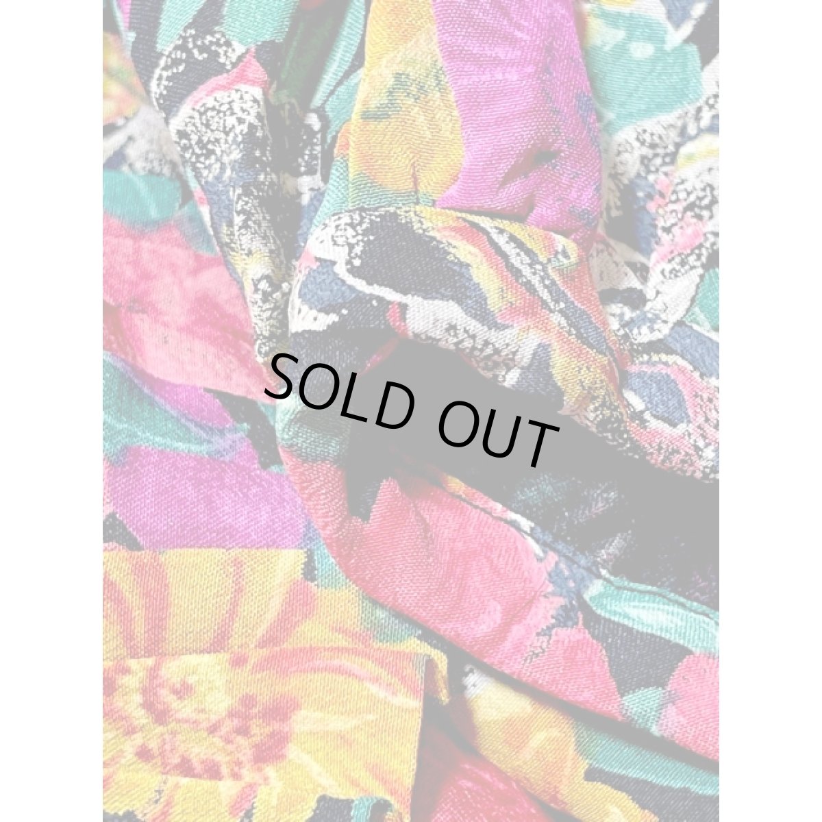 画像15: 総花柄 パフスリーブ 半袖 レトロ USA古着 ヴィンテージワンピース (15)