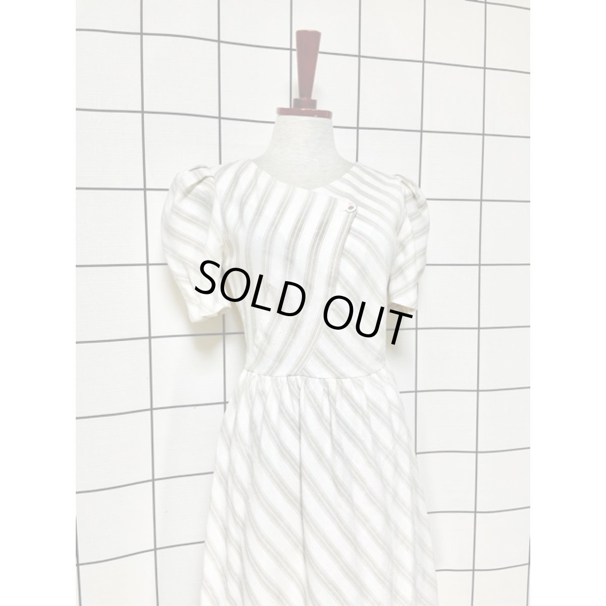 画像3: ストライプ TALON レトロ USA古着 ヴィンテージワンピース (3)