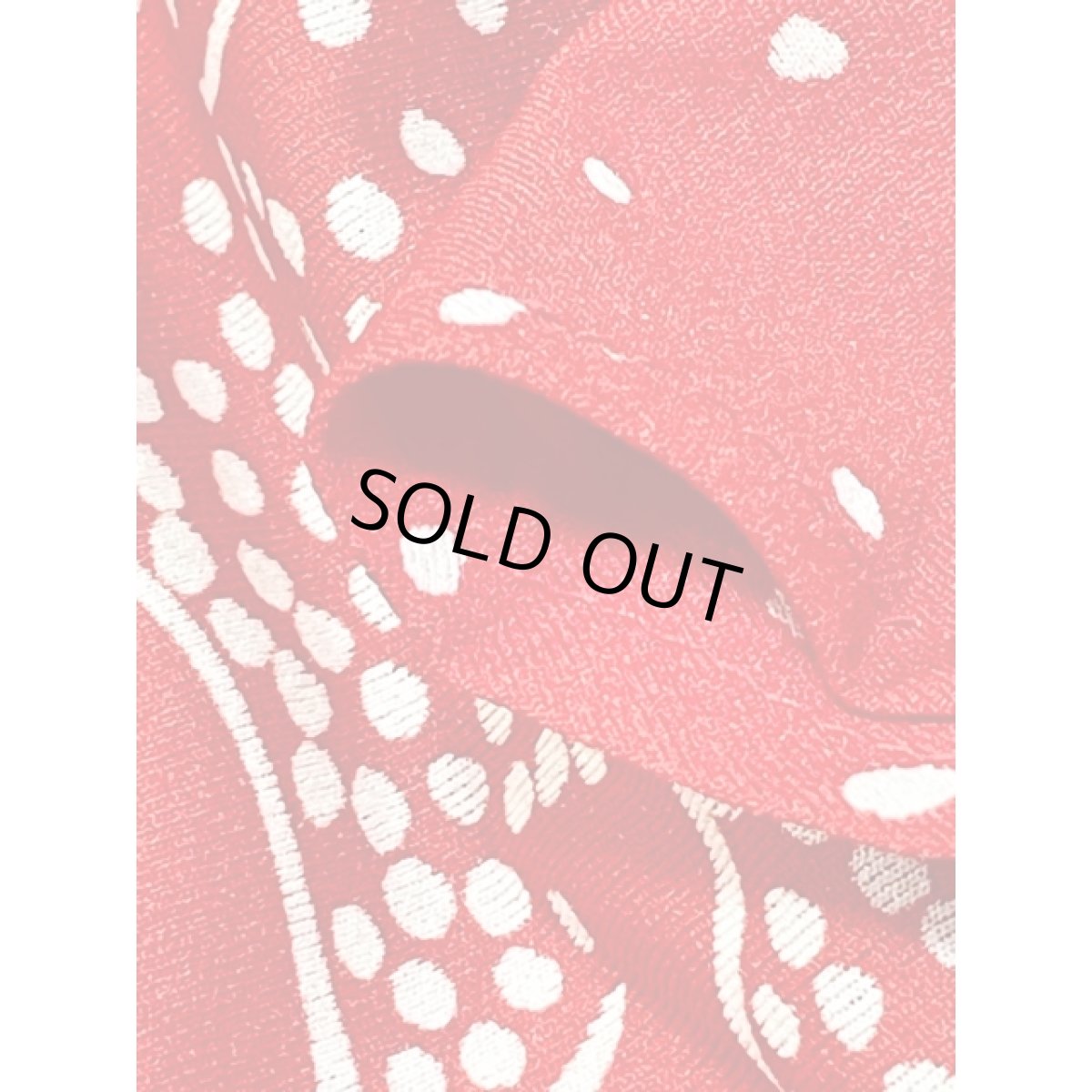 画像13: ドット レッド ウエストゴム ノースリーブ レトロ USA古着 ヴィンテージワンピース (13)