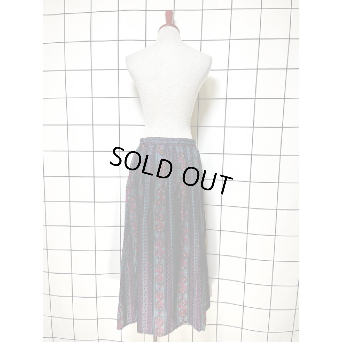 画像6: CANADA製 ペイズリー ウエストゴム レトロ USA古着 ヴィンテージスカート (6)