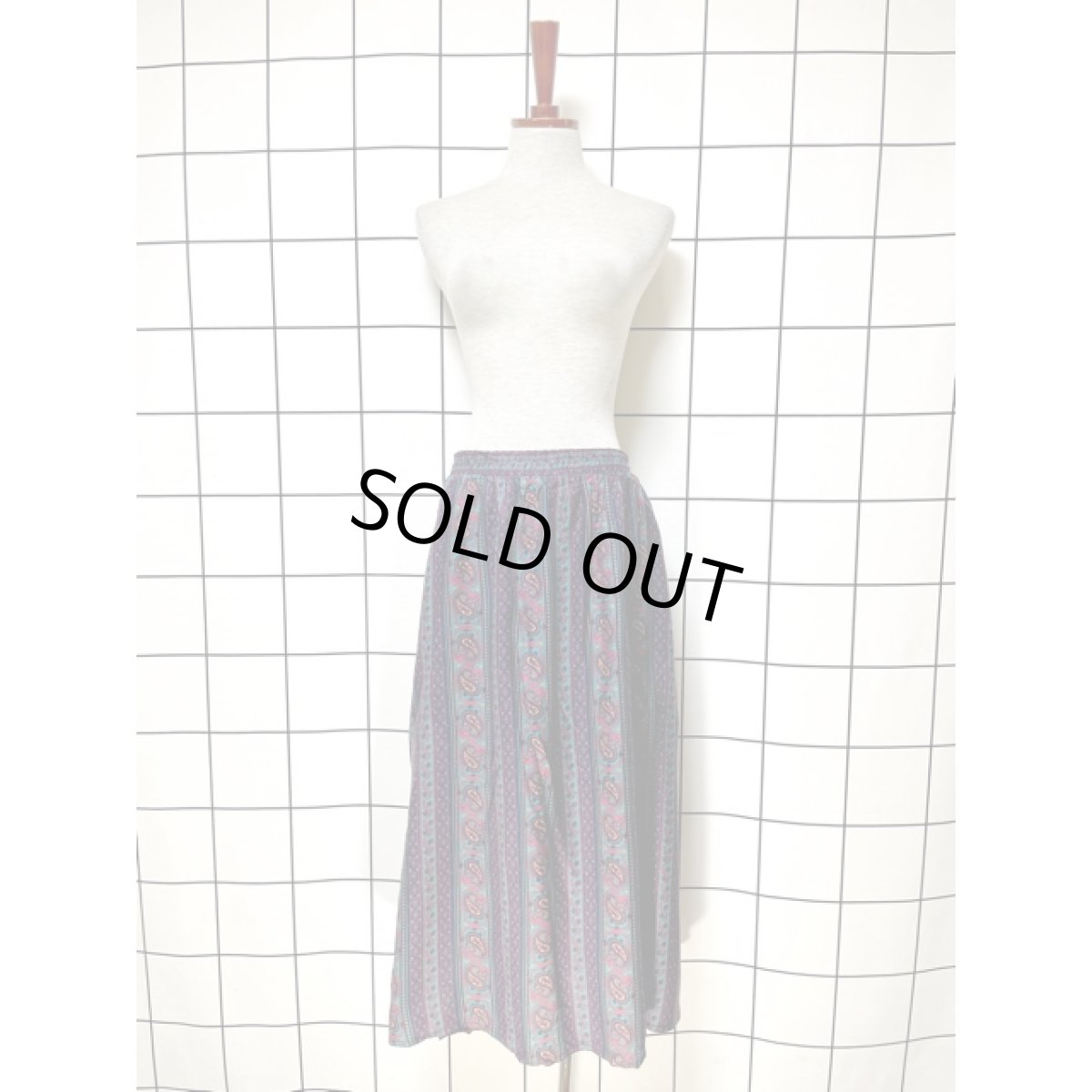 画像5: CANADA製 ペイズリー ウエストゴム レトロ USA古着 ヴィンテージスカート (5)