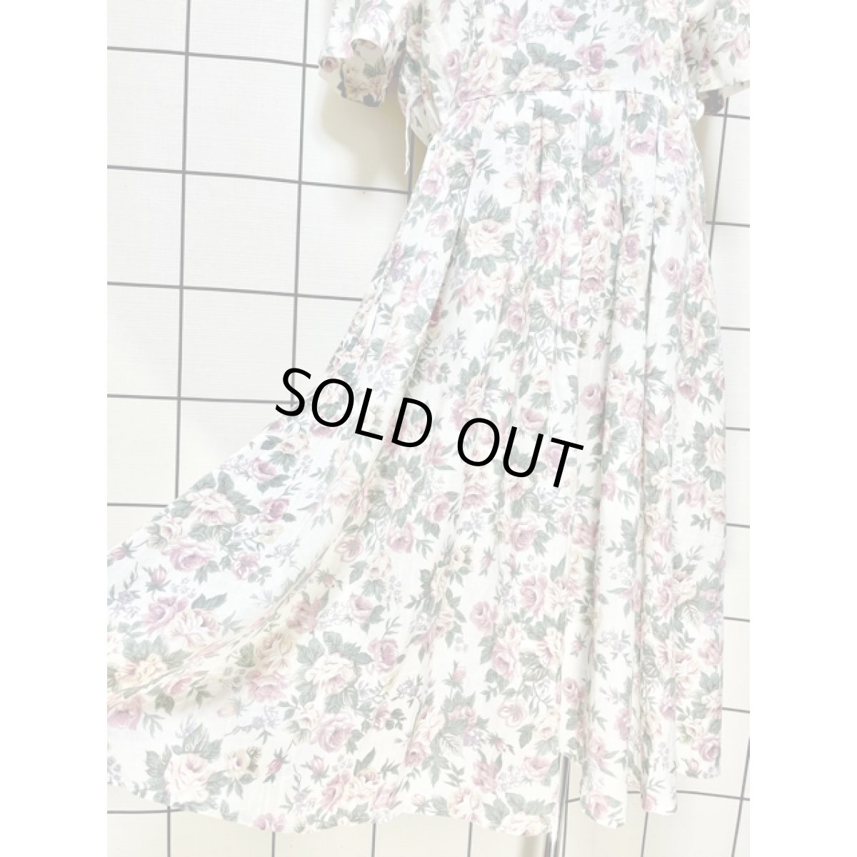 画像10: 花柄 レース襟 後ろボタン TALON レトロ USA古着 ヴィンテージワンピース (10)