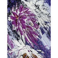 画像13: プリーツ切り替え 花柄 首元フリル リボン ウエストゴム レトロ USA古着 ヴィンテージワンピース (13)