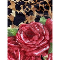 画像10: レオパード 花柄 前開き レトロ USA古着 ヴィンテージスカート (10)
