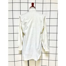 画像2: フロント刺繍デザイン オフホワイト レトロ USA古着 シャツ ヴィンテージブラウス (2)