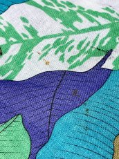 画像16: リーフ柄 前開き レトロ USA古着 ヴィンテージワンピース (16)