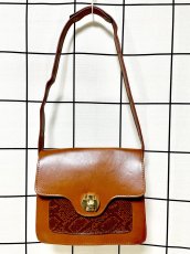 画像2: 2WAY フェイクレザー レディース レトロ古着 ヴィンテージ ショルダーバッグ 鞄 (2)