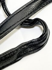 画像6: ゾウ ブラック レザー レディース レトロ古着 ヴィンテージ ショルダーバッグ 鞄 (6)