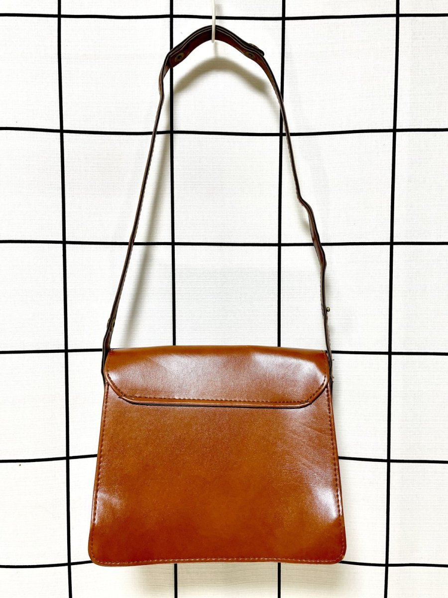 画像3: 2WAY フェイクレザー レディース レトロ古着 ヴィンテージ ショルダーバッグ 鞄 (3)