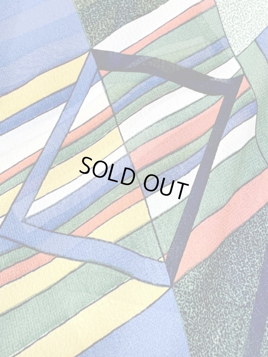 画像9: フランス製 FRANCE ストライプ ボーダー 長袖 レトロ ヨーロッパ古着 シャツ ヴィンテージブラウス (9)