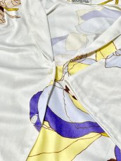 画像8: 花柄 ホワイト レトロ USA古着 シャツ ヴィンテージブラウス (8)