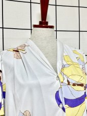 画像5: 花柄 ホワイト レトロ USA古着 シャツ ヴィンテージブラウス (5)