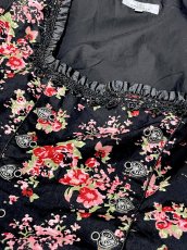 画像11: 花柄 フリル お花レース ハートパーツ ブラック ノースリーブ クラシカル ディアンドル チロルワンピース ドイツ民族衣装 舞台 演奏会 フォークダンス オクトーバーフェスト (11)
