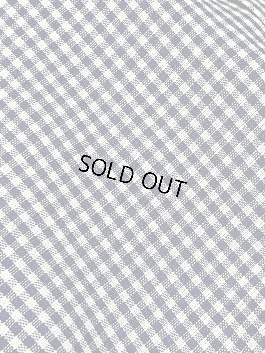 画像12: ギンガムチェック レース襟 リボン ウエストゴム 半袖 レトロ USA古着 ヴィンテージワンピース (12)