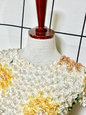 画像4: ポップコーントップス レトロ ヴィンテージ ヨーロッパ古着 ブラウス シャツ (4)