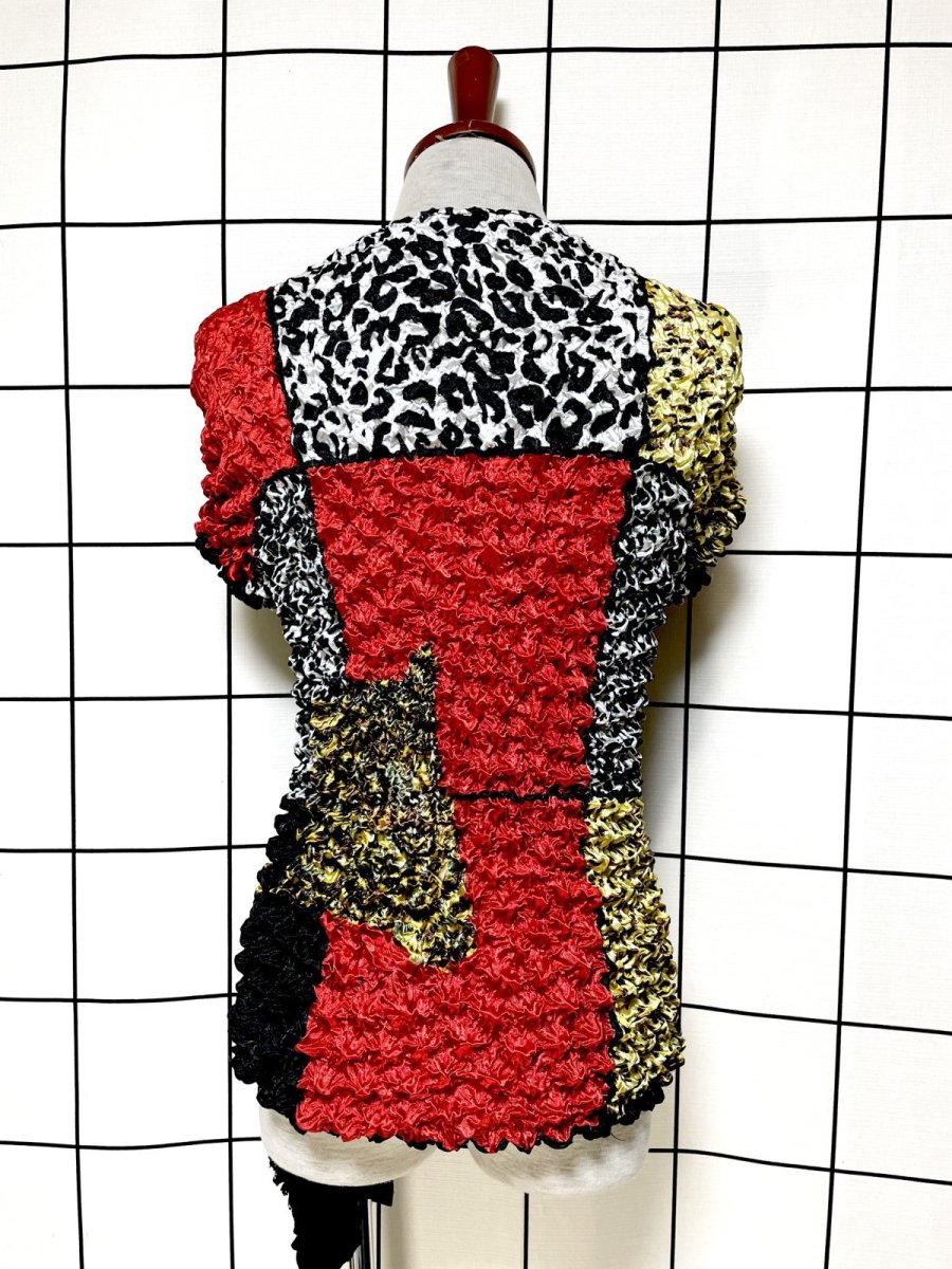 画像2: ポップコーントップス レトロ ヴィンテージ ヨーロッパ古着 ブラウス シャツ (2)