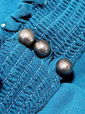 画像12: フリル装飾 ベルト付 無地 UNIONMADE ウエストゴム レトロ USA古着 ヴィンテージドレス (12)