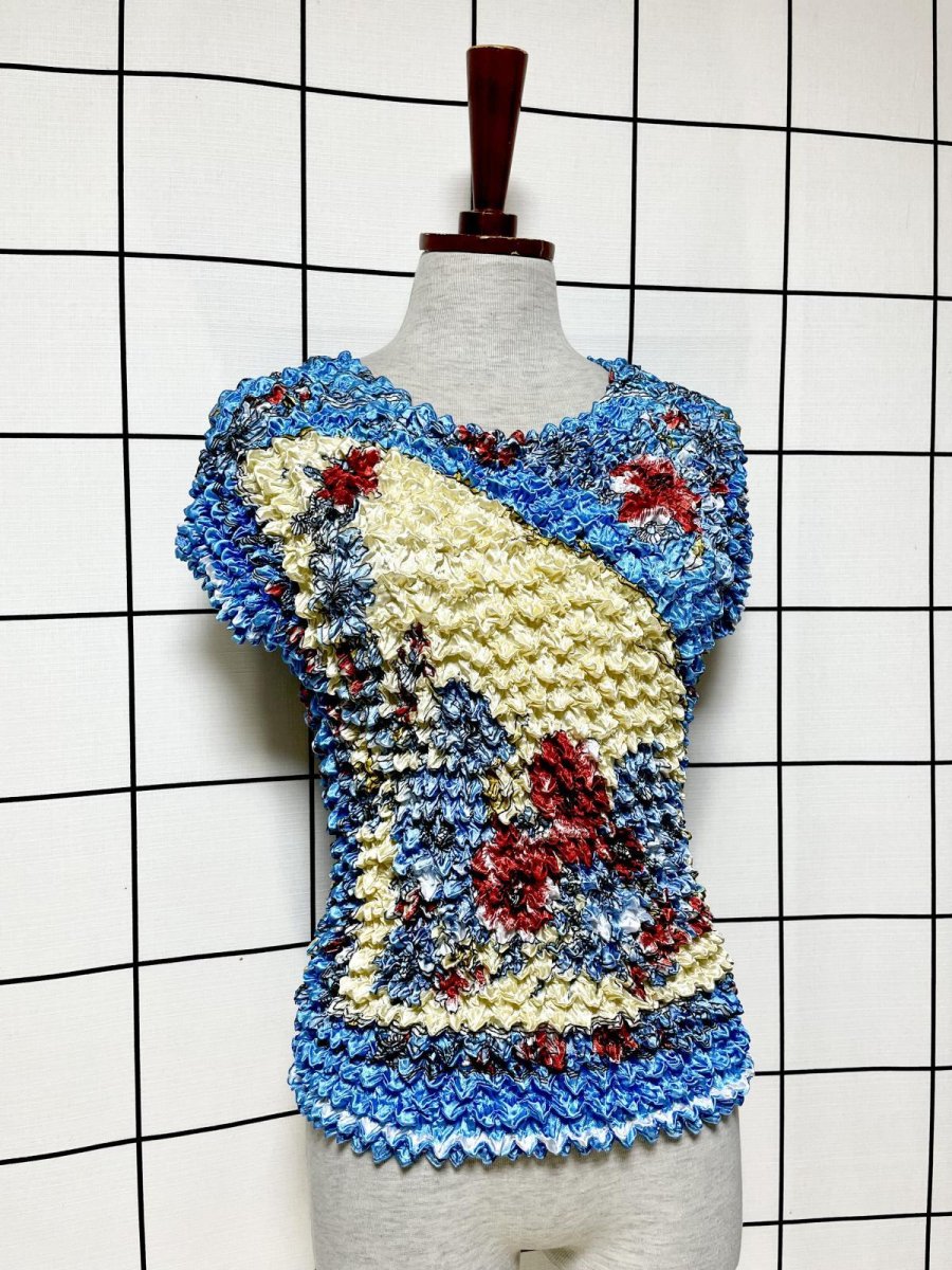 画像3: ポップコーントップス レトロ ヴィンテージ ヨーロッパ古着 ブラウス シャツ (3)