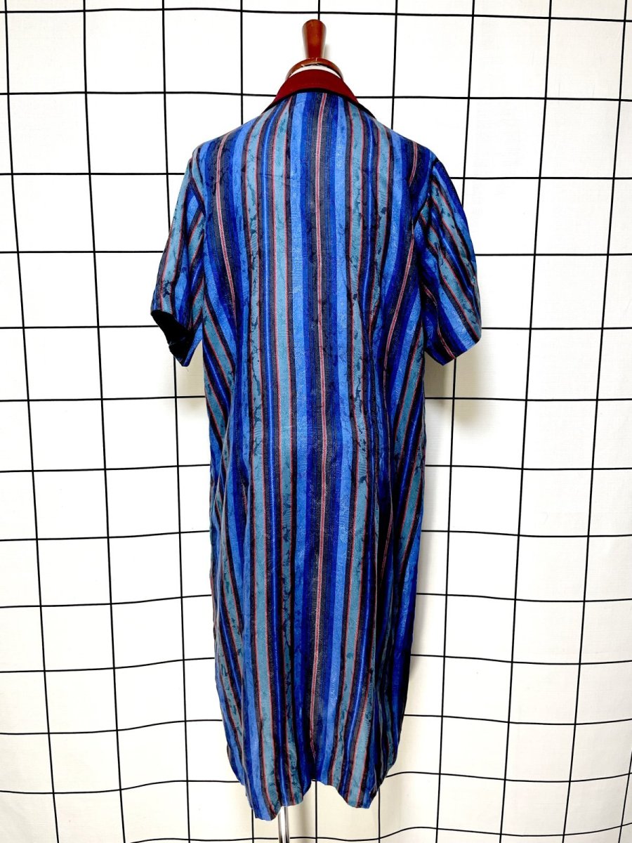 画像2: ストライプ レトロ USA古着 ヴィンテージワンピース (2)